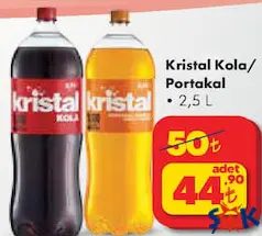 KRİSTAL KOLA / PORTAKAL 2,5 L fiyat ve kampanya bilgisi